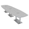 Skutchi Designs 45 in W, 166 in L, 29 in H, Engineered Wood Top, Grey HAR-ABOT-46X168-DOU-ELEC-XD01 - alternate 1